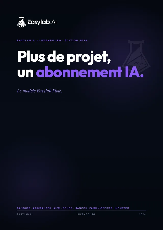 Couverture de la note Easylab Flow&nbsp;: «&nbsp;Plus de projet, un abonnement IA.&nbsp;»